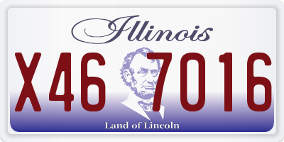 IL license plate X467016