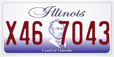 IL license plate X467043