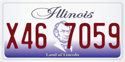 IL license plate X467059