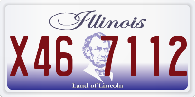 IL license plate X467112