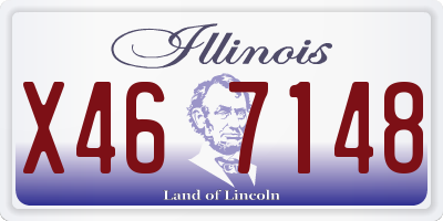 IL license plate X467148