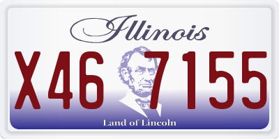 IL license plate X467155