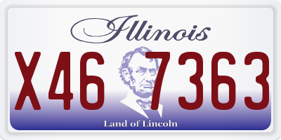 IL license plate X467363