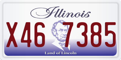 IL license plate X467385
