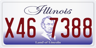 IL license plate X467388