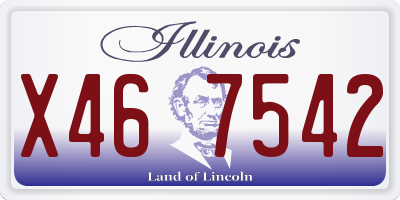 IL license plate X467542