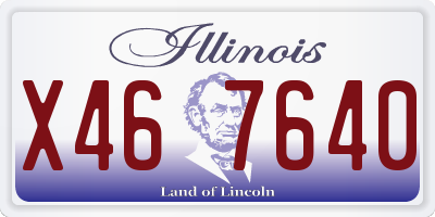 IL license plate X467640