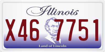 IL license plate X467751
