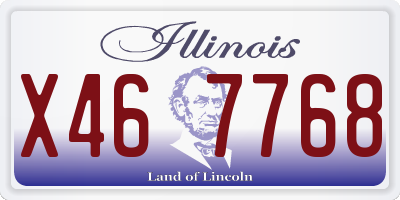 IL license plate X467768