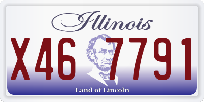 IL license plate X467791