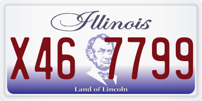 IL license plate X467799