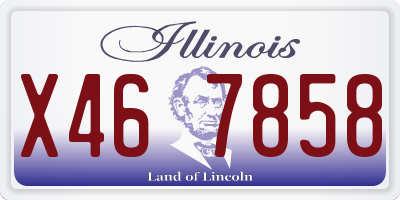 IL license plate X467858