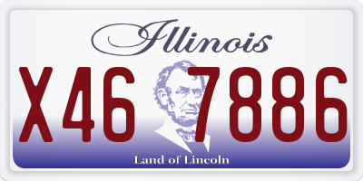 IL license plate X467886