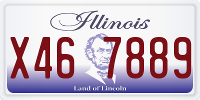 IL license plate X467889