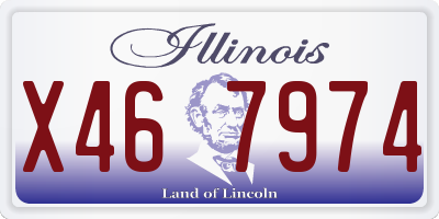 IL license plate X467974