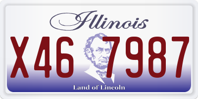IL license plate X467987