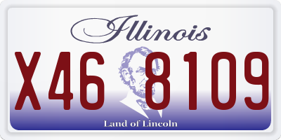 IL license plate X468109