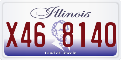 IL license plate X468140