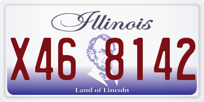 IL license plate X468142