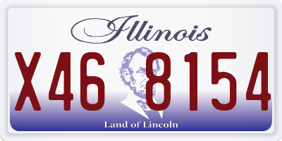 IL license plate X468154