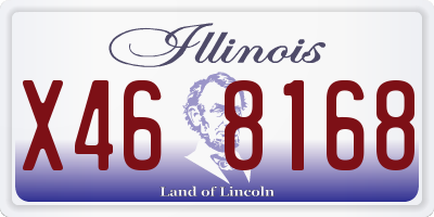 IL license plate X468168