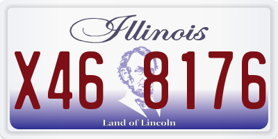 IL license plate X468176