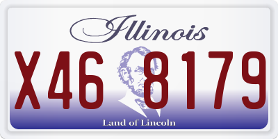 IL license plate X468179