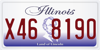 IL license plate X468190