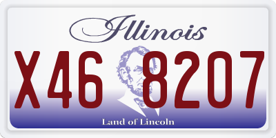 IL license plate X468207