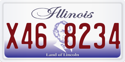 IL license plate X468234