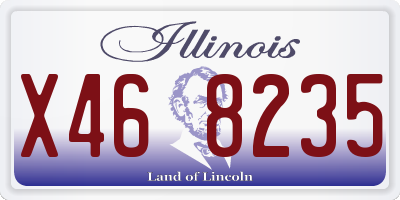 IL license plate X468235