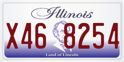 IL license plate X468254