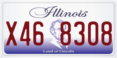 IL license plate X468308