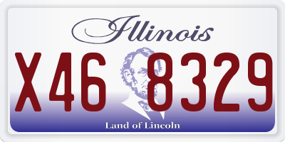 IL license plate X468329