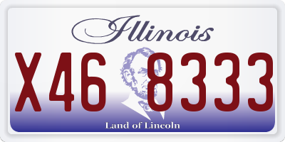 IL license plate X468333