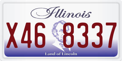 IL license plate X468337