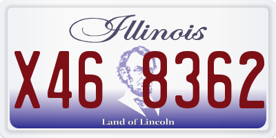 IL license plate X468362