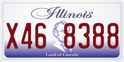 IL license plate X468388