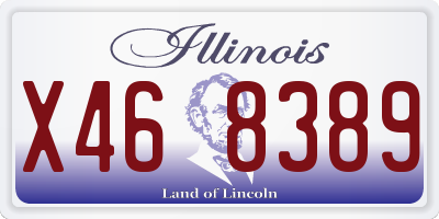 IL license plate X468389