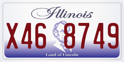 IL license plate X468749