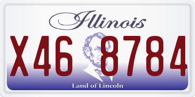 IL license plate X468784