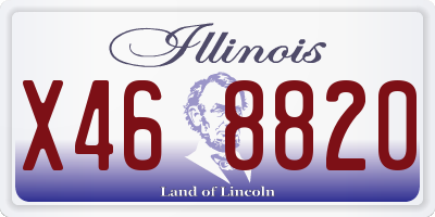 IL license plate X468820