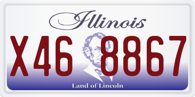 IL license plate X468867