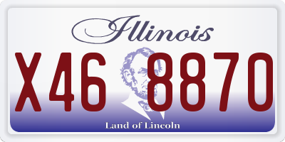 IL license plate X468870
