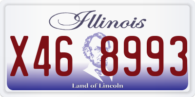 IL license plate X468993