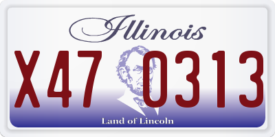 IL license plate X470313
