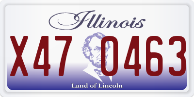 IL license plate X470463