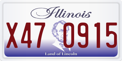 IL license plate X470915