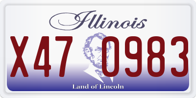 IL license plate X470983