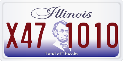 IL license plate X471010